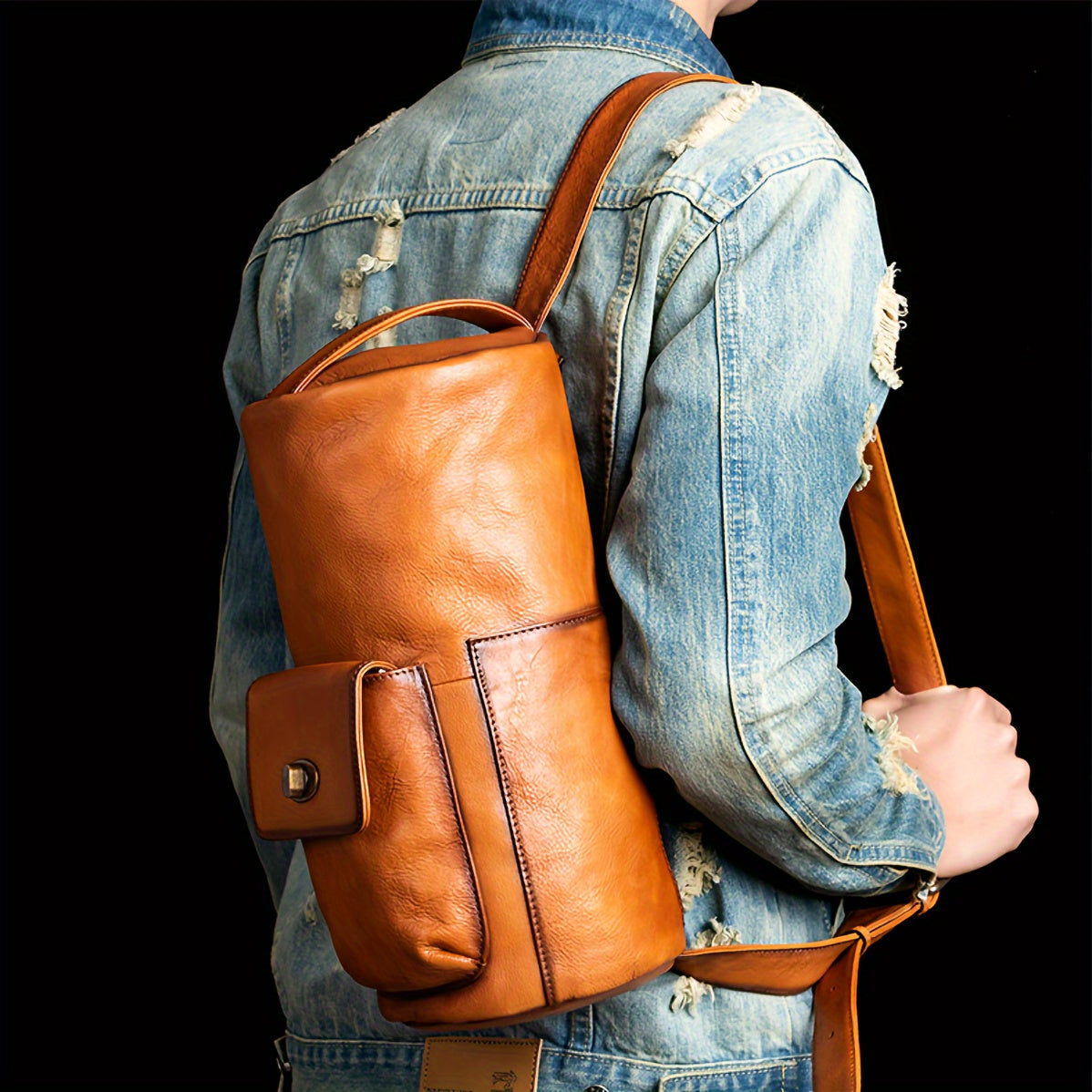 Genuine Leather Retro Backpack - Large Capacity Casual Cowhide Bag